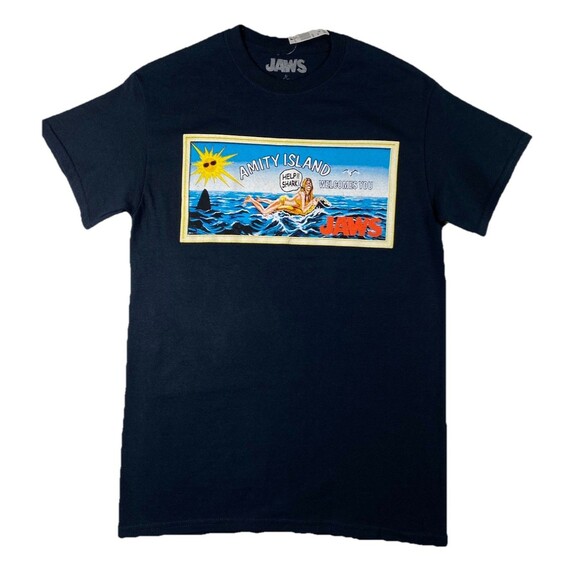 Universal Studios Hollywood Other - Universal Studios Rock Rebel Amity Island Jaws Shark Cotton T-Shirt Size Small